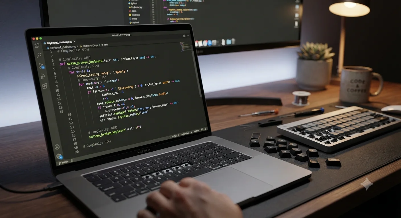 Broken Keyboard Grok Answer in Grok Academy Python Exercise