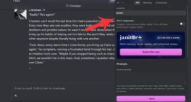 Selecting DeepSeek model in Janitor AI