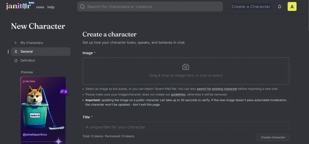 Janitor AI Character