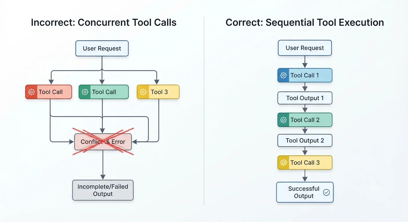 claude api error: 400 due to tool use concurrency issues