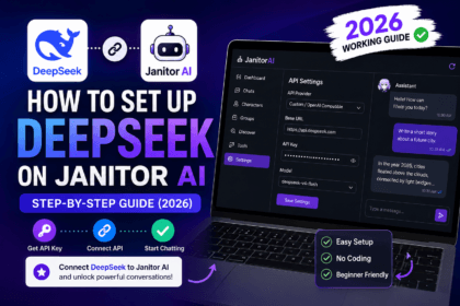 Janitor AI dashboard before connecting DeepSeek