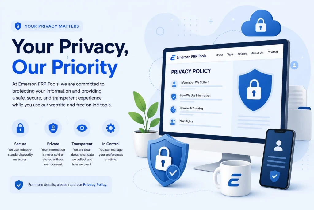 Privacy Policy Emerson FRP Tools